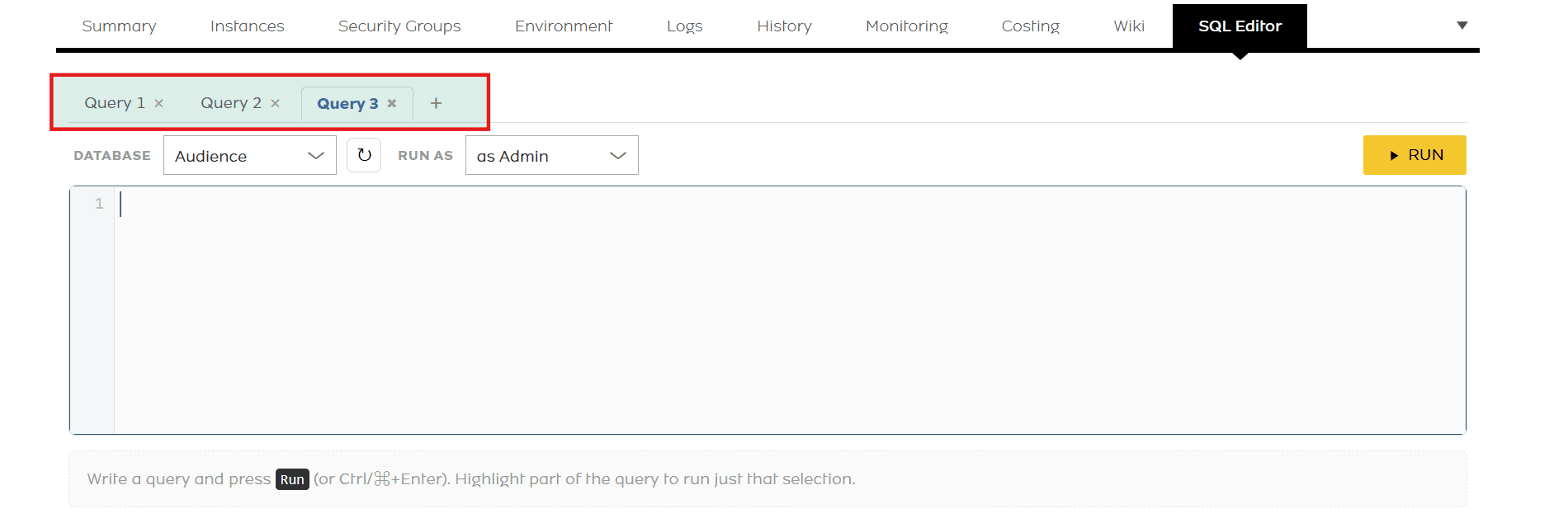 Multiple query tabs