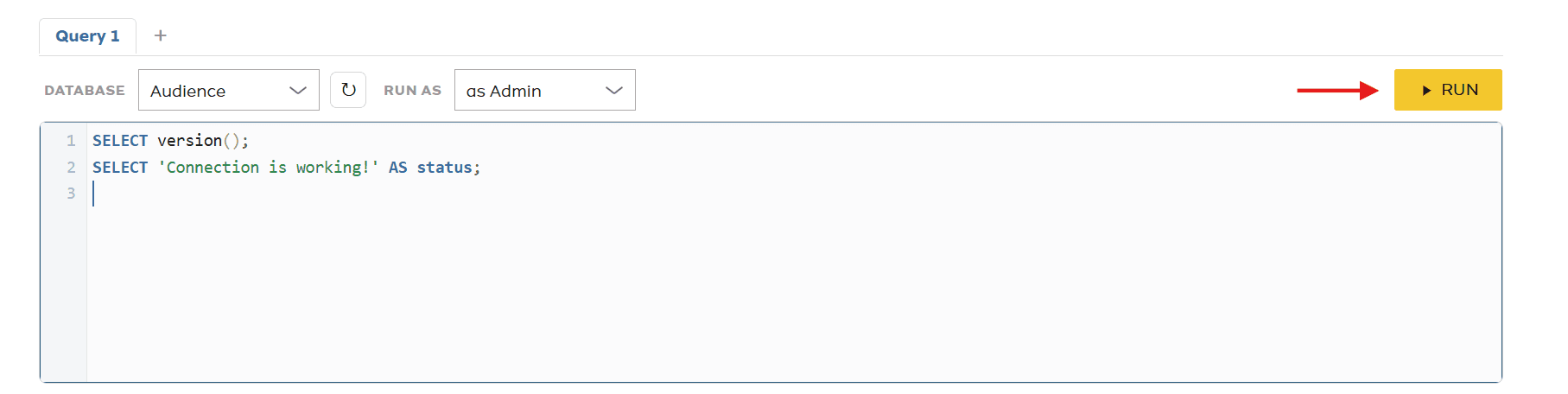 Run SQL commands