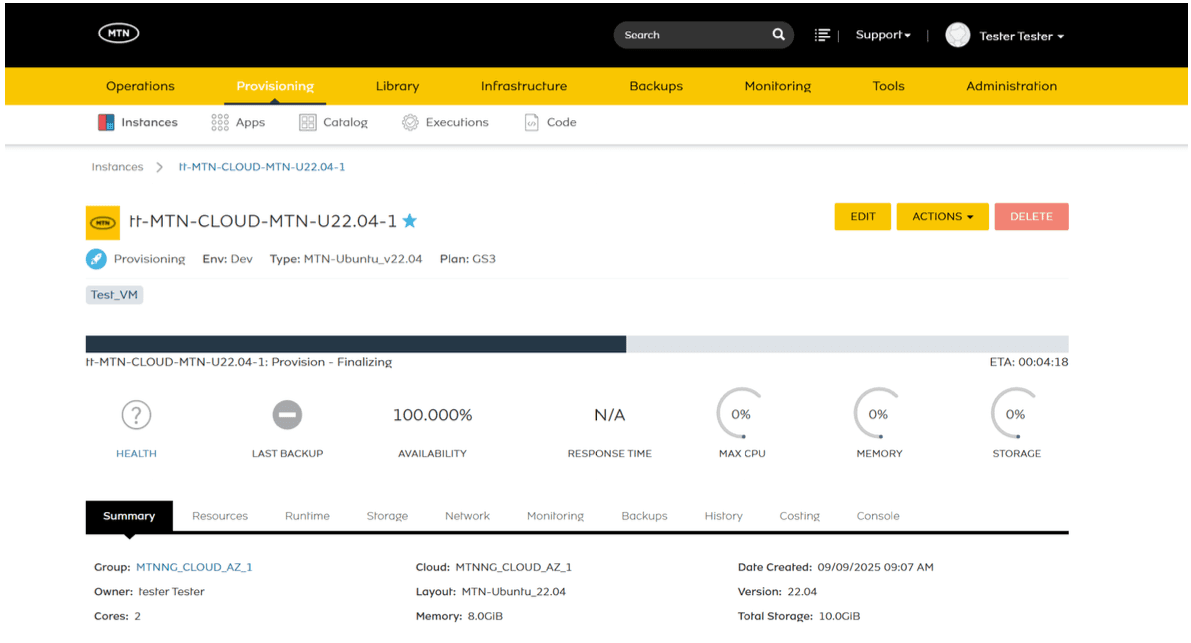Monitor VM deployment progress