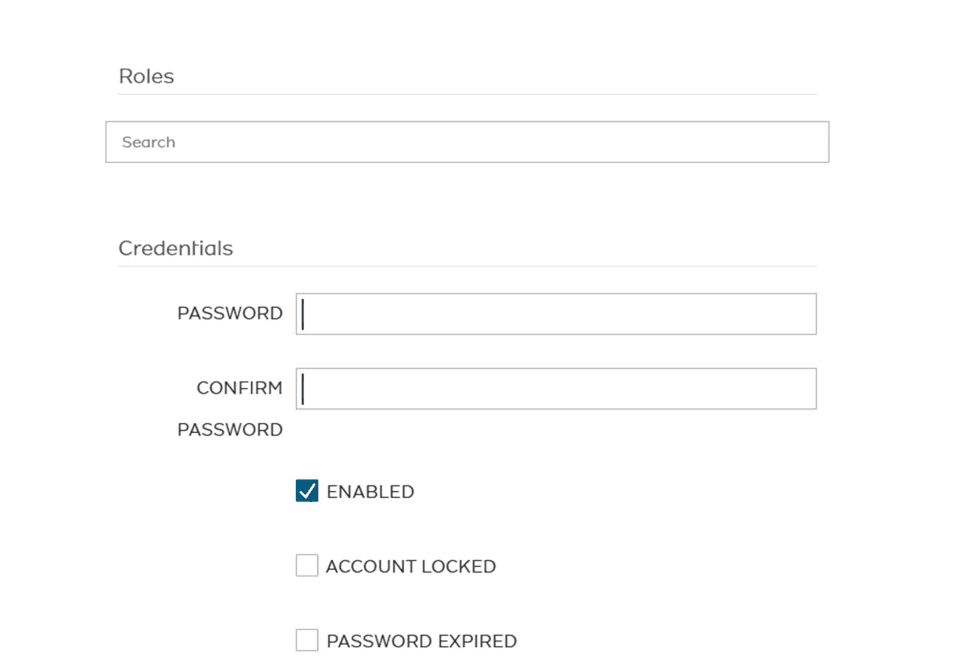 Assign Roles and Credentials
