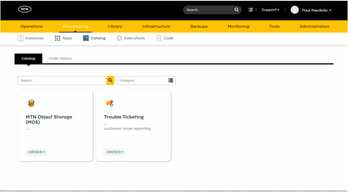 Order MTN Object Storage