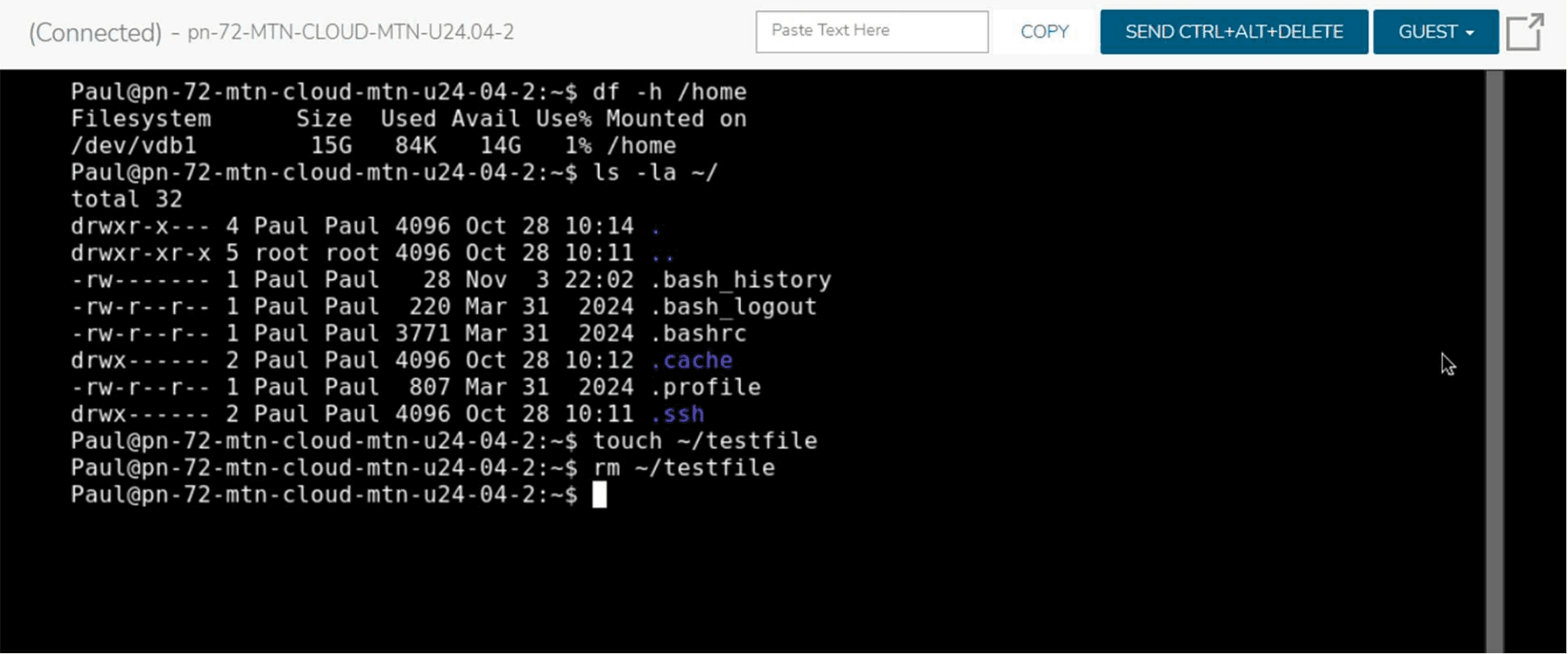 Verification output