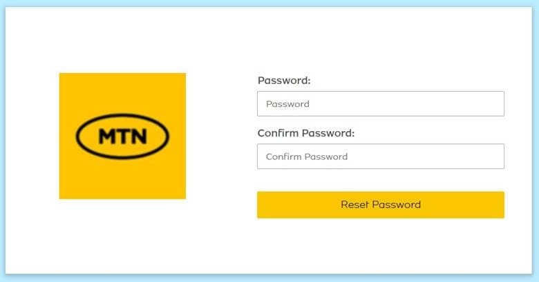 Secure password reset page
